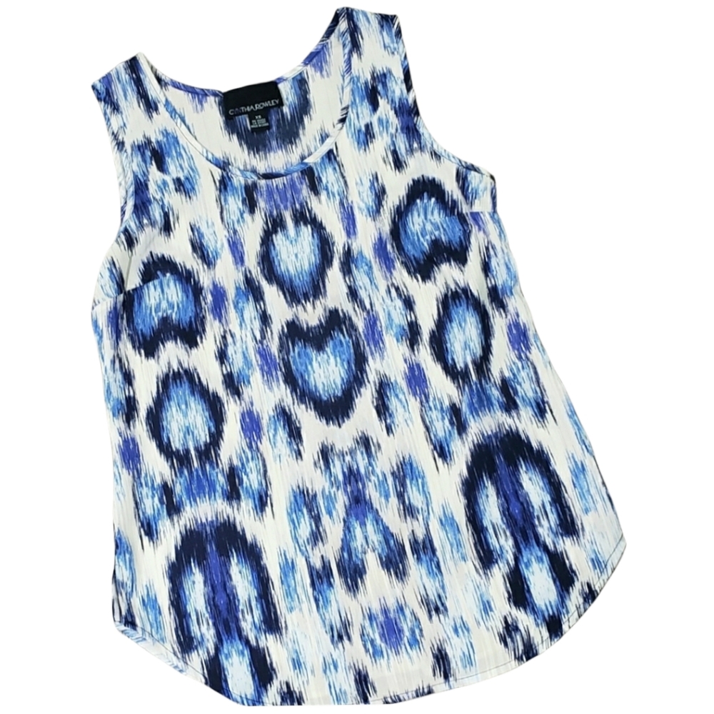 Cynthia Rowley Tank Top Blue White